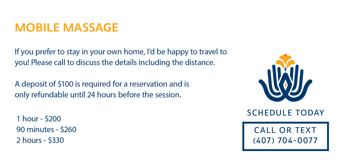 mobile massage house call in-house personal private travel traveling massage orlando central florida